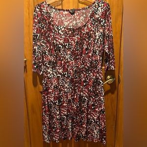 IGIGI | Pink, Black, & White Speckled 3/4 Sleeve Midi Dress